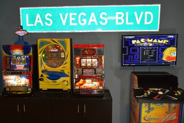 Token Slots, Pachinko, and a Mame arcade game.  