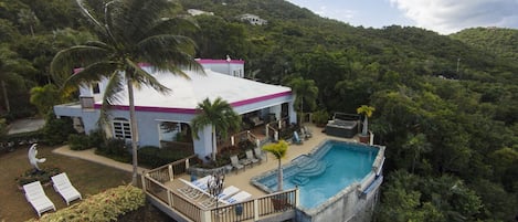 Aerial view of Villa Amour