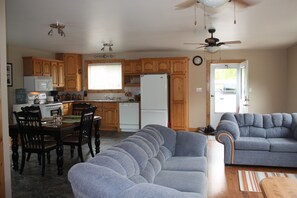 Kitchen and living room open concept