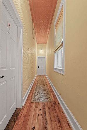 Hallway shared by the Mountain Suite and the Train Suite