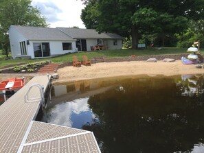 Swimming area with provided; kayaks, paddle boat, swim rafts.