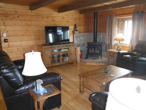 Great Room with 49 Inch  Smart TV, Bluray, Propane heat thermostat control stove