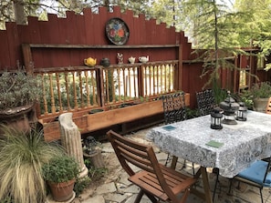 dining area on front patio