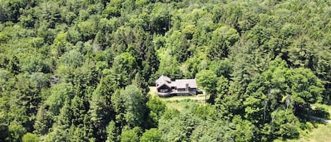 Drone photo courtesy of one of our visitors! We are surrounded by the forrest.