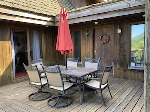 Deck area with outdoor seating