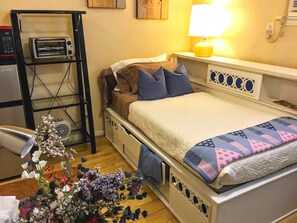 Extra storage with drawers beneath the bed