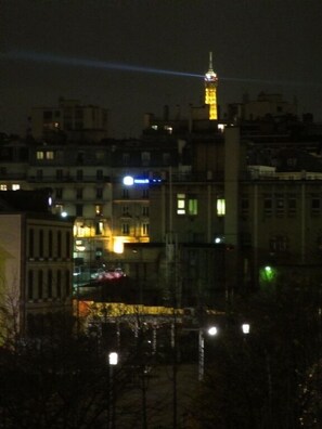 Evening View of Eiffel Tower from Balcony