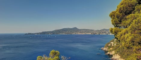 View from the large balcony. In reality the peninsula appears much closer! 