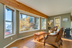 Front seating area; enjoy your morning coffee while looking over the lake