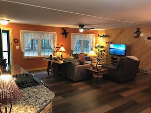 Living room and kitchen