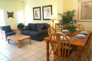 View of dining room and living room