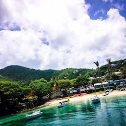 Arriving in Cruz Bay by ferry