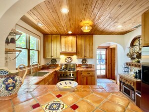 Fully equipped gourmet kitchen. Coffee station w/ Drip, Keurig, Nespresso & pods