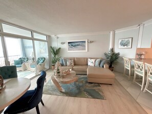 Living and dining all ocean front