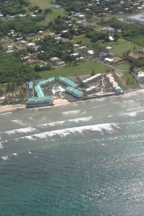 Kathryn's Joy is the center condo ocean front towards the left of photo...