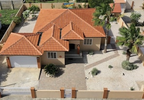 Aerial view of villa