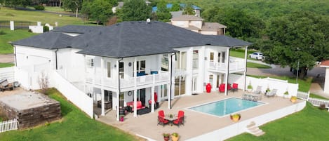 Back patio view of the house