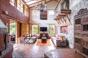 Double height living room
