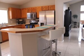 Kitchen has everything, but who wants to cook, you are on vacation.