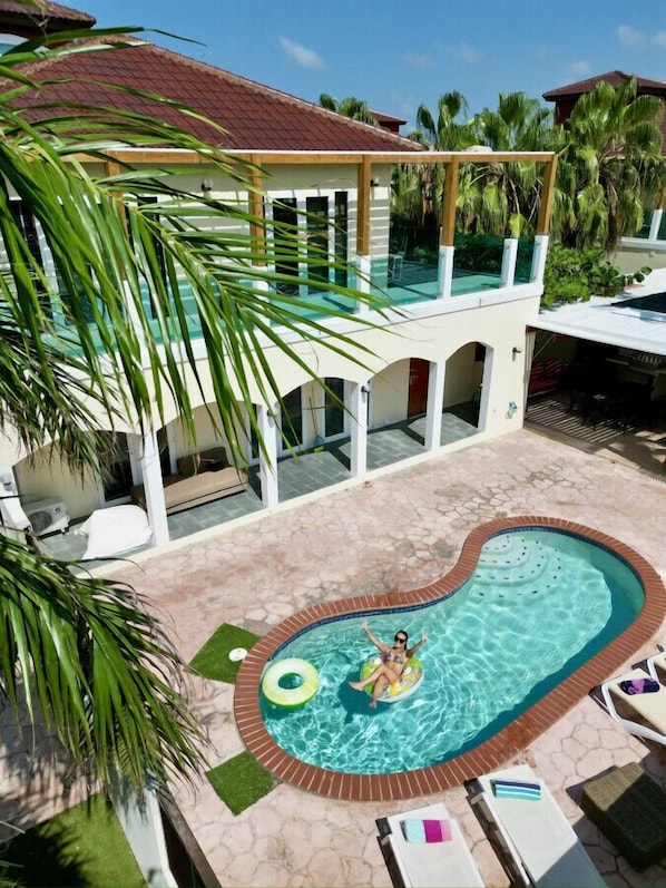 Swimming pool and garden