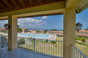 A Bird's View from the Veranda Overlooking the Pool and Property