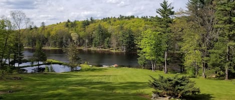View from the house Lake in the Spring time.