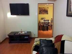 Relax  and watch TV with HBO,Showtime, Cinema+more in our shared living room.