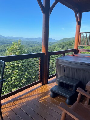 New hot tub and a view!