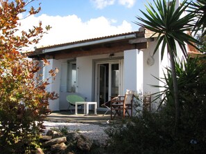 One of the patios, top house