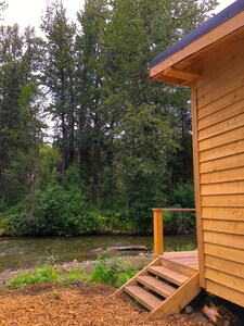 Riverfront Cabins Where You Can View Salmon From Mid July To September