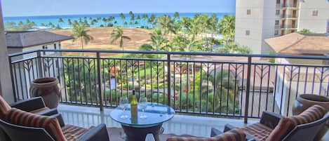 Relax on the lanai during the day while enjoying the view.