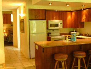 Kitchen with Second Bedroom down the hall