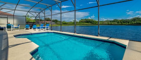 Private Pool House with water view