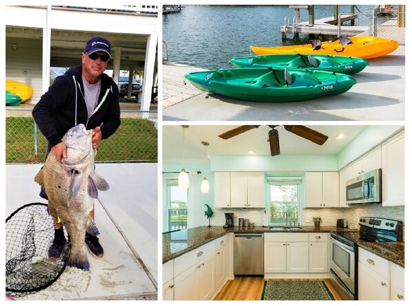 AMAZING fishing! Free kayaks!  Free beach cruiser bikes!