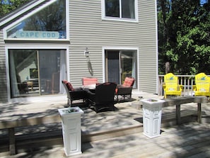 Looking from the deck to the home. 