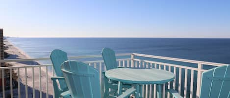 Beautiful Ocean Views from this Large Corner Unit Balcony