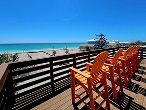 Just a 30 second walk to the beach path and stunning views of The Gulf & Beach!