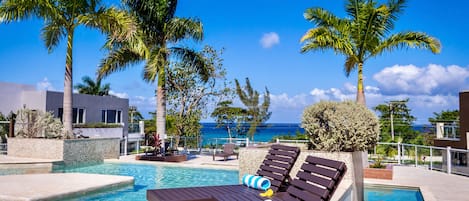 Pool lounge area 