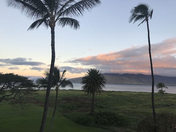 Sunrise from the private lanai (deck)