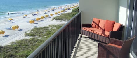 Relaxing on your extended balcony.  Yes you can do this.