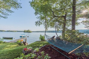 Wooden dock has been updated with floating Polydock, also stairs added.