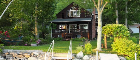 Level back yard with private water frontage and access.