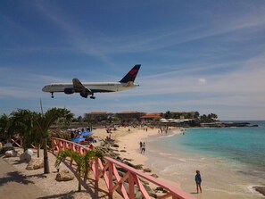 While on Maho beach, It feels like you can almost touch the jets when landing!