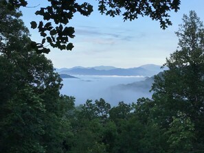 The “smoke” down in the valley at sunrise