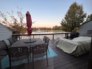 View of Deck in October. Beautiful Fall scenery!