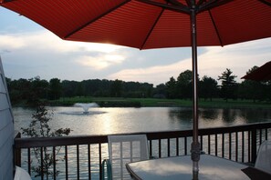 View of fountain from deck!