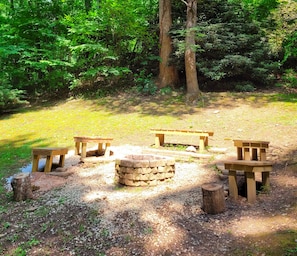 Enjoy roasting marshmallows at the campfire!