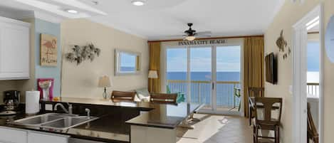 Beachfront Ocean view from Kitchen & Great Room