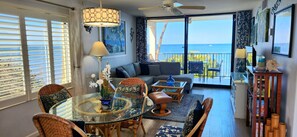 Our end unit allows amazing ocean views from dining room and living room.
