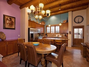 Dining room and kitchen